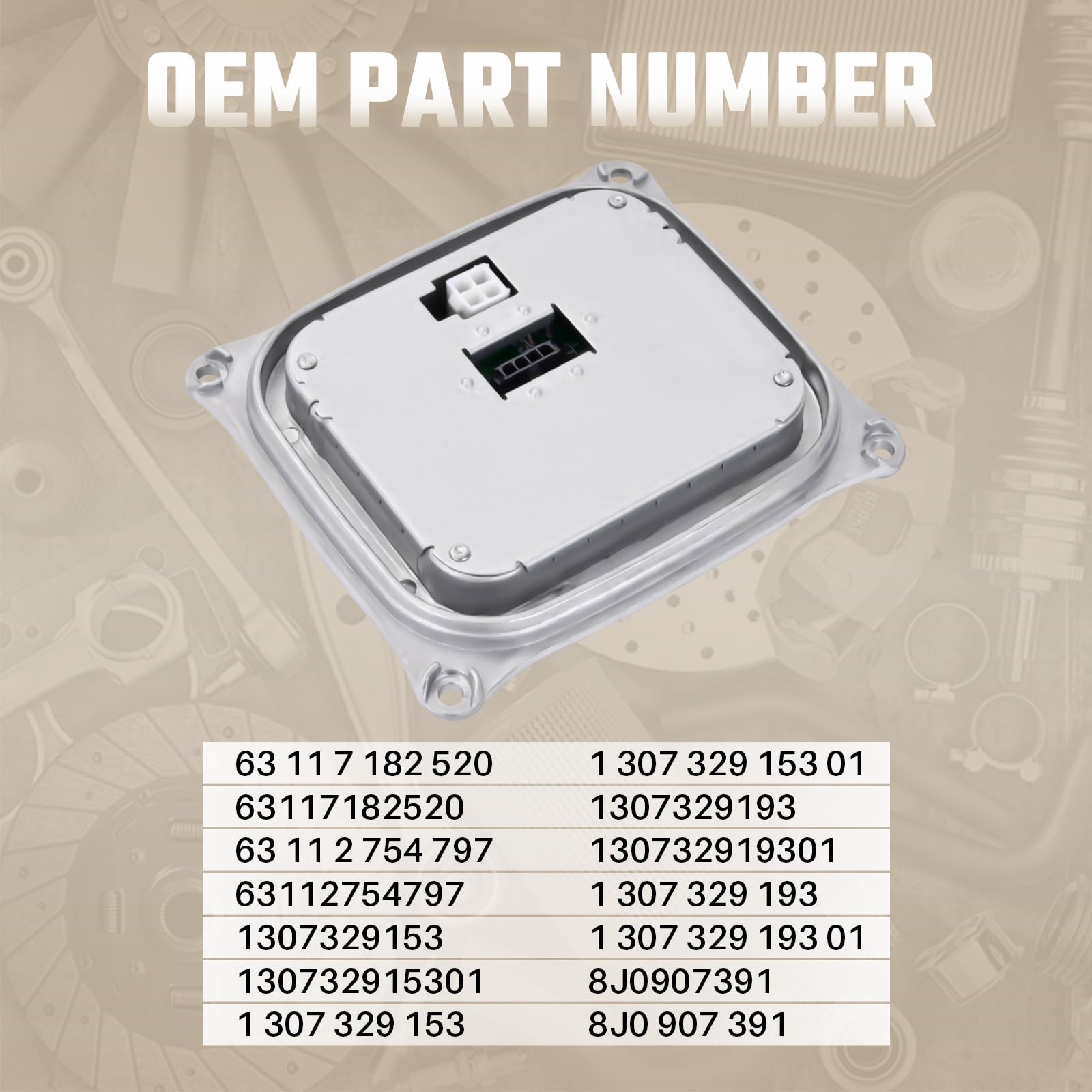 63117182520 Modulo unità di controllo ballast fari allo xeno HID compatibile con E63 E64 E70 E83 E90 E92 E93 R52 R55 R56 R57 R58 R59 328i 328xi X3 X5 M3 M6 2003-2013 63112754797