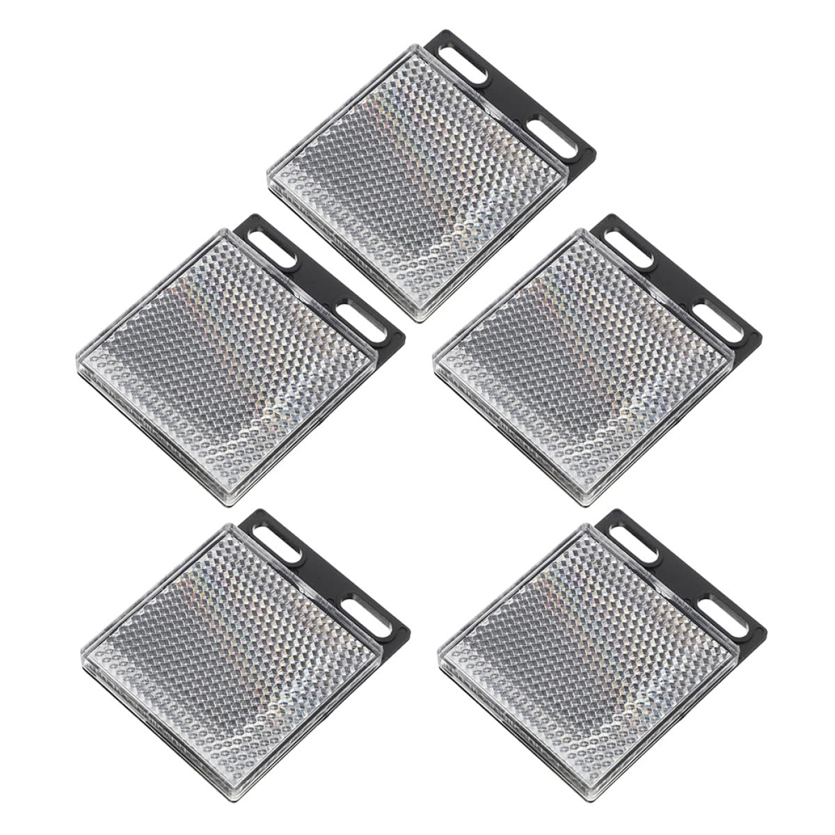 FUOYLOO Ersatz Lichtschranke Reflektoren aus Abs und Acrylat für Fotoelektrische Sensoren 5 Stück Quadratische mit Einfacher Montage und Sicherheitsverbesserung im Außenbereich