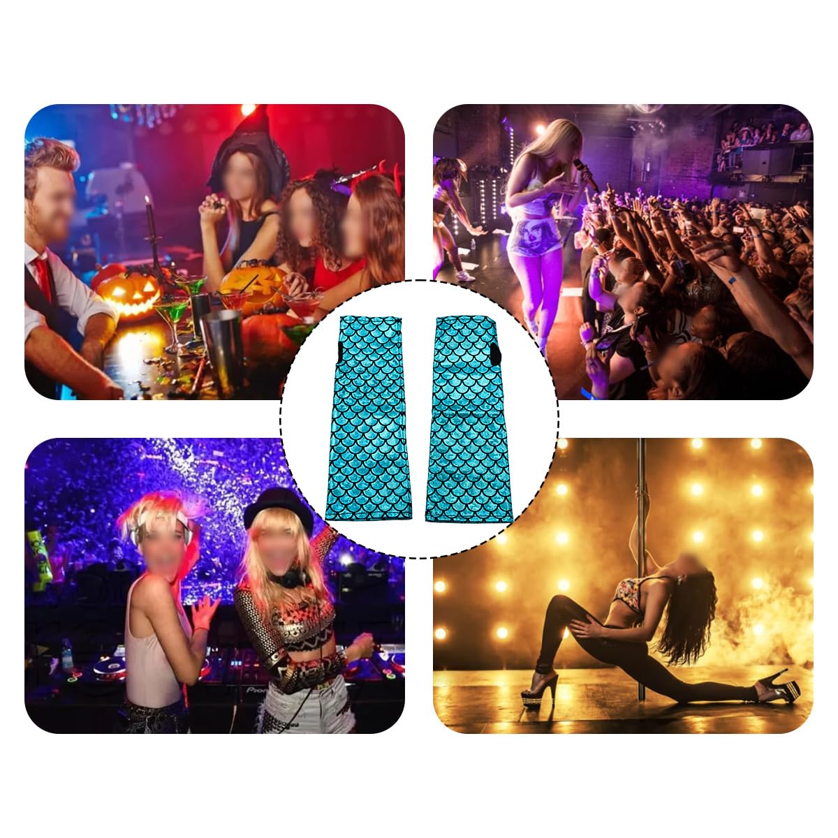 Mikovivi Guantes de sirena, guantes de escamas de pescado de 11.61 pulgadas de largo, guantes de sirena brillantes para brazo, guantes sin dedos para mujer, largos, Púrpura (Fantasy Purple Mikovivi Guantes de sirena, guantes de escamas de pescado de 11.61 pulgadas de largo, guantes de sirena brillantes para brazo, guantes sin dedos para mujer, largos, Púrpura (Fantasy Purple