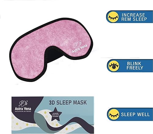 Miniatura 6 de Antifaz para dormir para niños con bloqueo de luz, máscara de ojos contorneada 3D de espuma viscoelástica, cubierta de ojos y máscara de sueño de