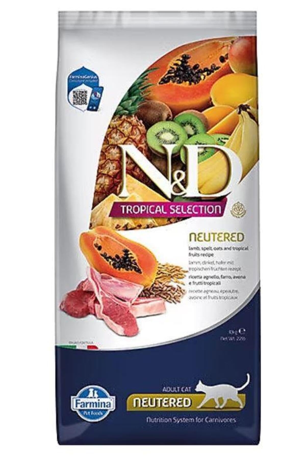 FARMINA ND Cat Tropical Selection NEUTERED Cordero 10KG