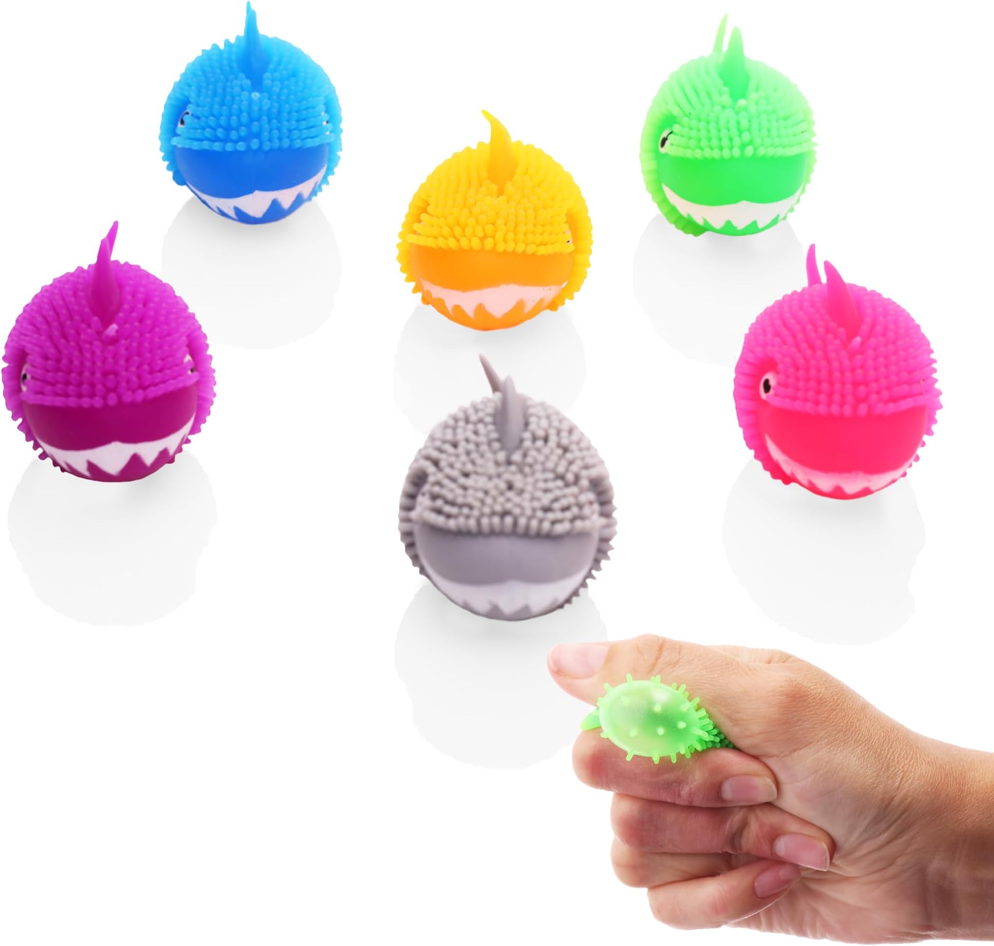 Entervending Squishy Shark Toy 48 pcs Variation (100)