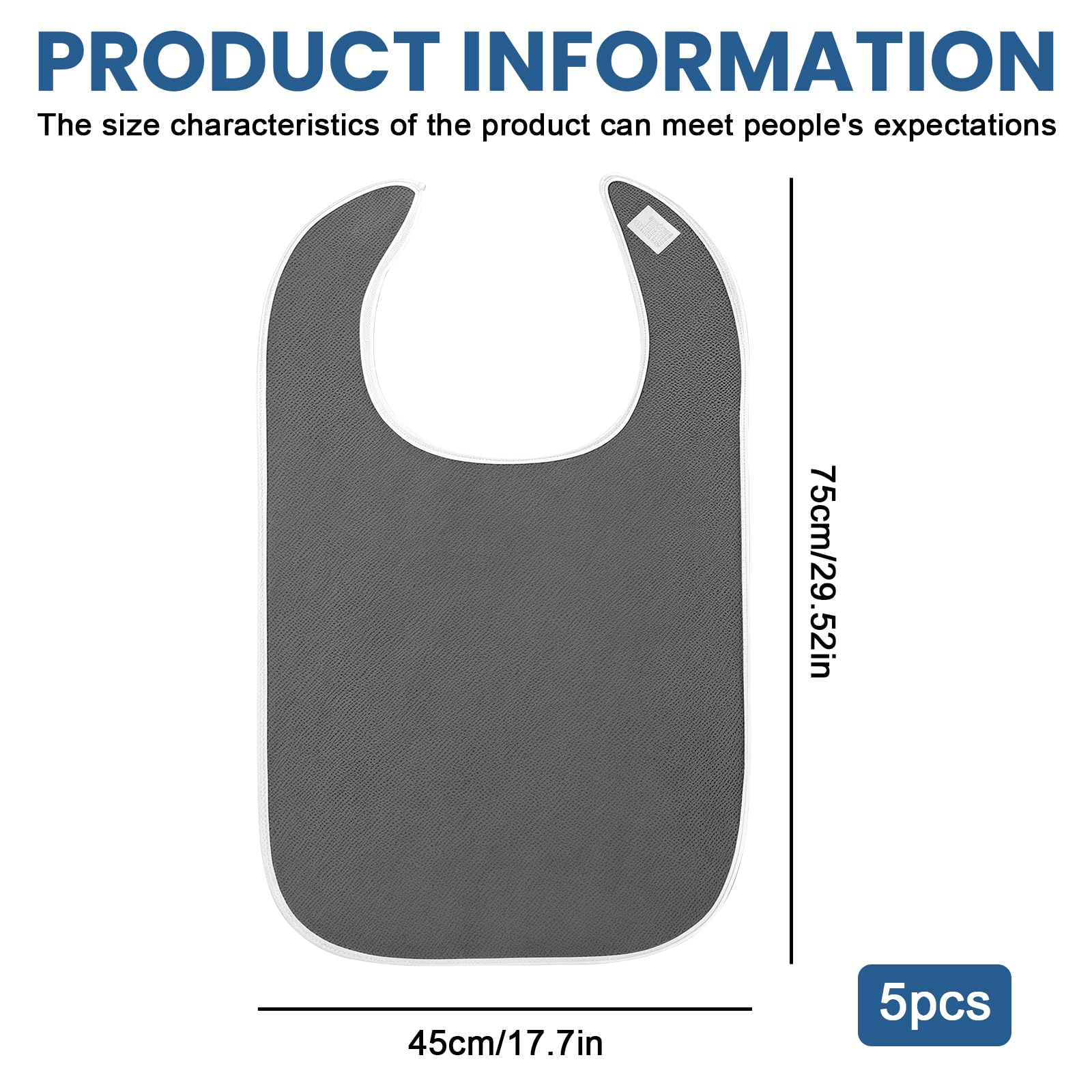 Image secondaire de WANDGU Lot de 5 bavoirs pour adultes