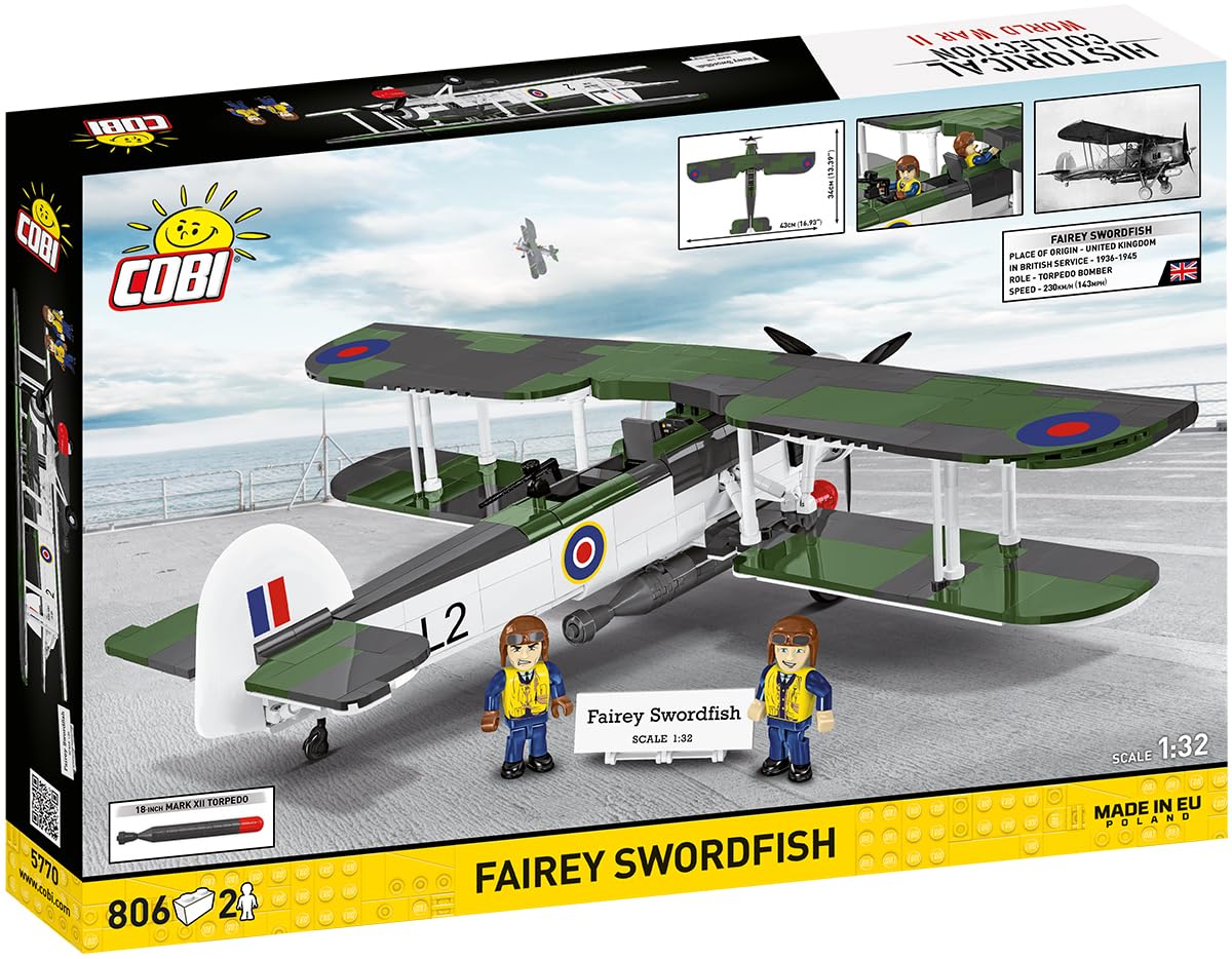 FAIREY Swordfish Scale 1:32 809 pcs/2 fig Box: 45,0 x 6,0 x 30,5 cm