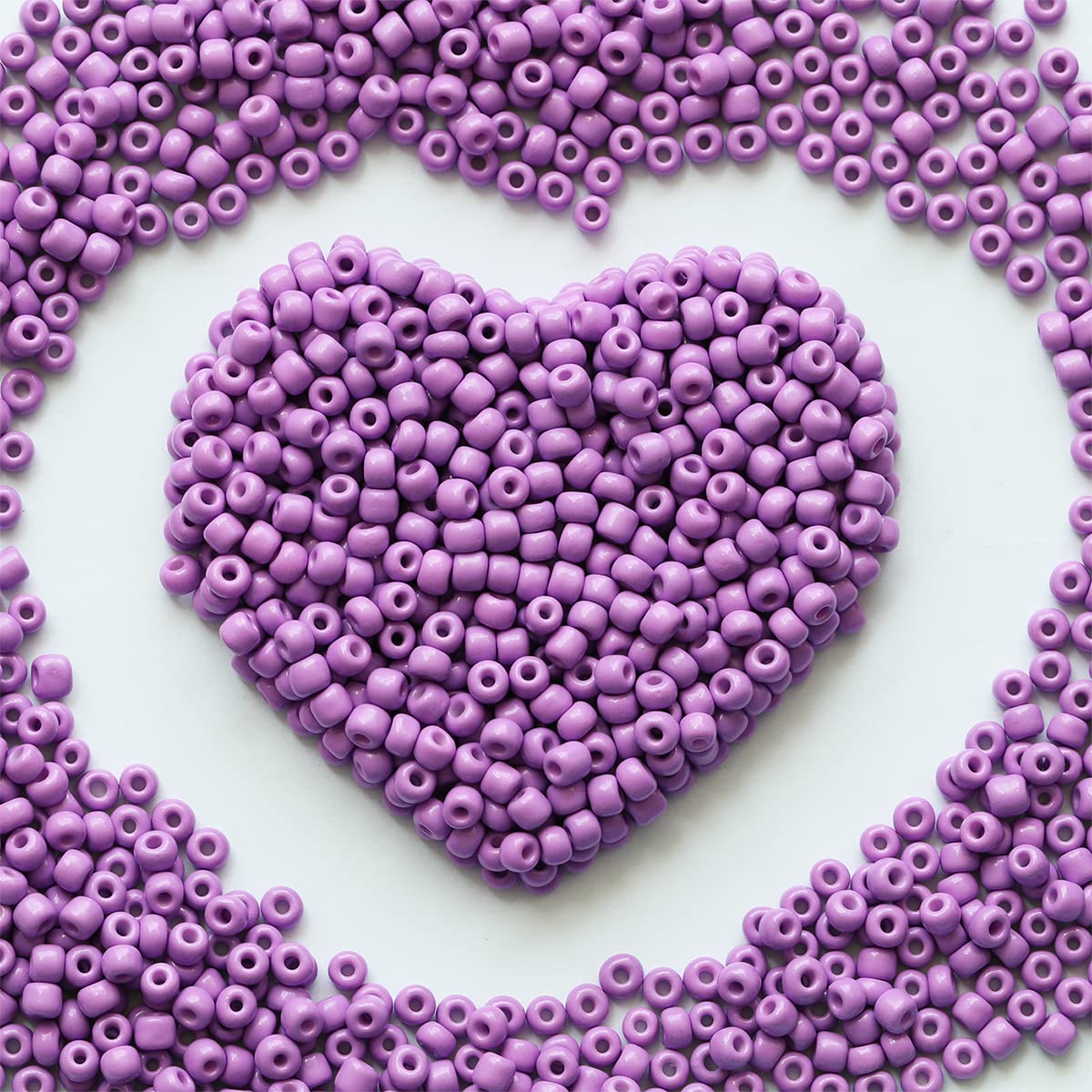 4mm Purple Seed Beads About 1600pcs/110Grams in Bag,6/0 Glass Craft Beads for Making Earrings Waist Jewelry, DIY Handmade (Purple)