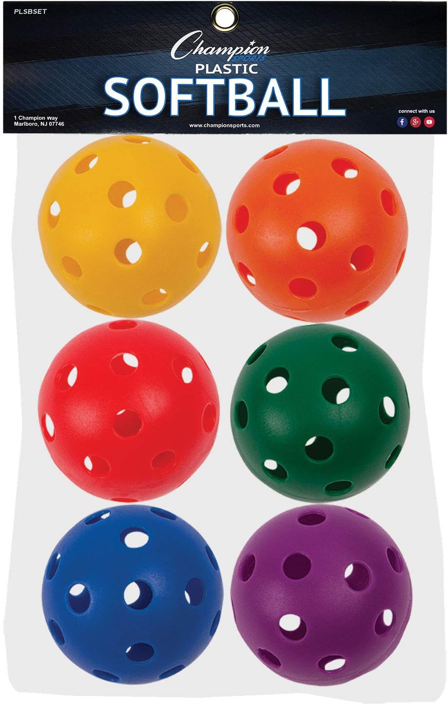 12" Hollow Plastic Softball Set - Practice Softballs - Regulation Size Balls - Fun for All Ages