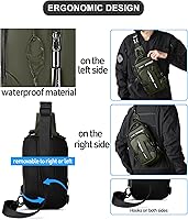 Vista 46 de Mochila cruzada pequeña negra para hombre y mujer, H-Negro, S, Moda