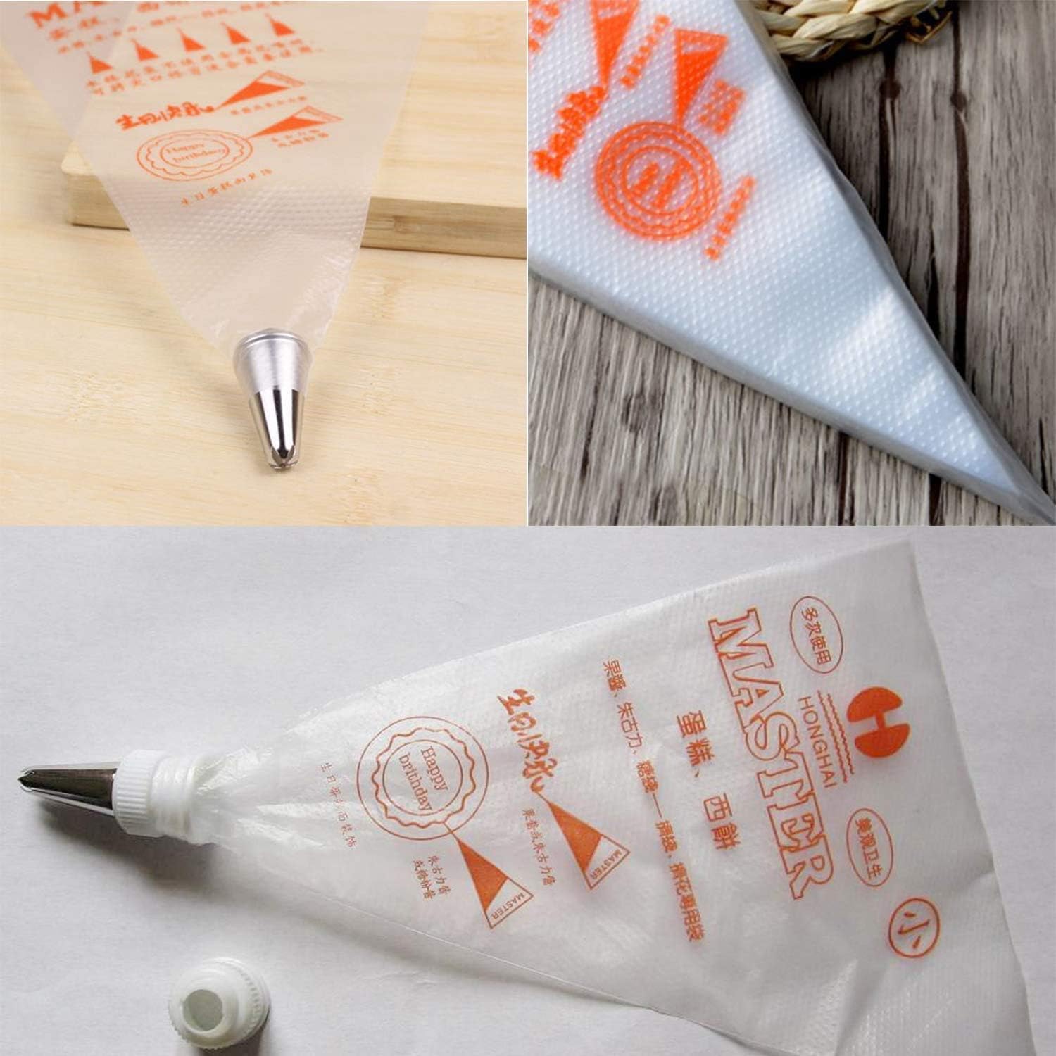 MASTER ROYAL BACKNCOOK TOOLSPlastic Icing Piping Bags for Cake/Pastry/Cupcake Decorating (33x20cm, 100pcs)