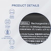 Vista 2 de SR03XL SR04XL para HP Pavilion 15-cx0000 15-cx0000TX 15-cx0001ng 15-CX0058WM Envy x360 15-cn0000 15-cn0000ne 15-CN0000TX 15-CN0000TX 15-CN0000TX