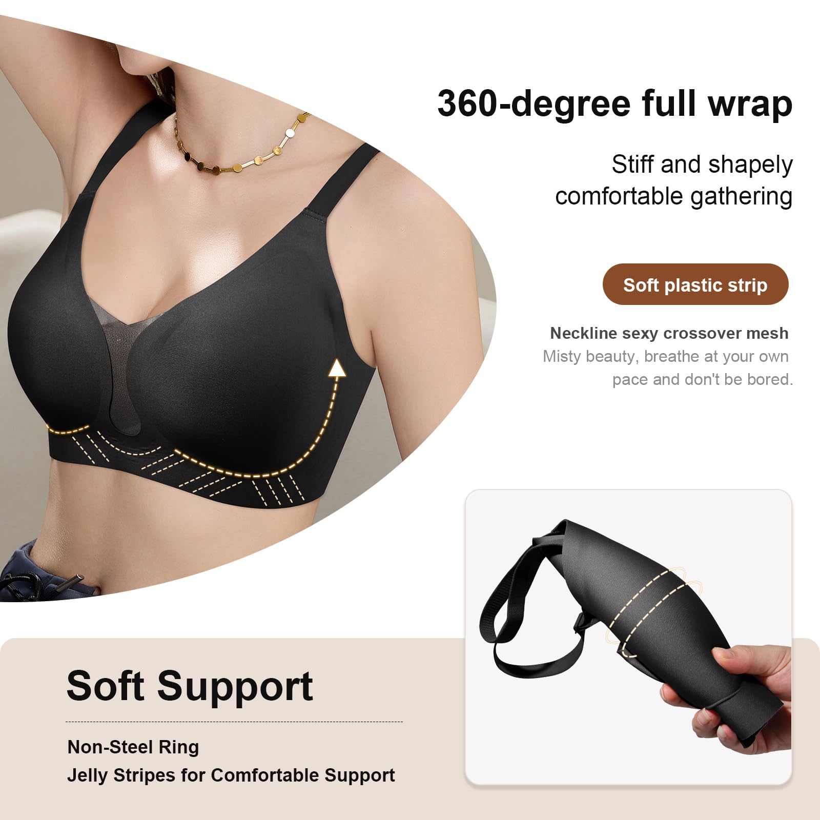 Lervanla Reggiseni per mastectomia con tasche Post Chirurgia Reggiseno Protesi Seno Senza Fili Reggiseni Quotidiani
