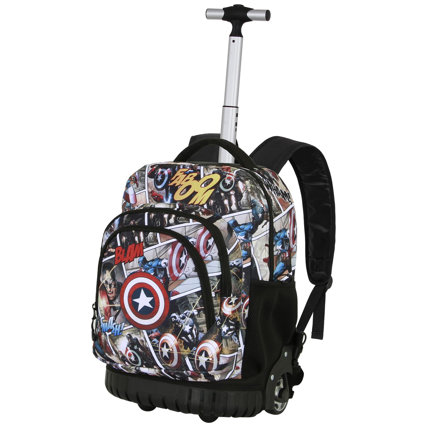 Marvel Capitán América Comic-Mochila Trolley GTS FAN, Multicolor, 32 x 47 cm, Capacidad 30 L