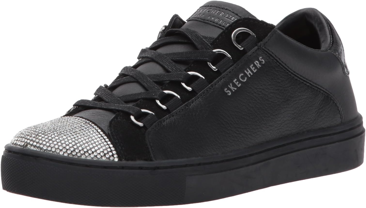 Skechers Women's Bling Street Fashion Sneakers, Black, 5.5 UK