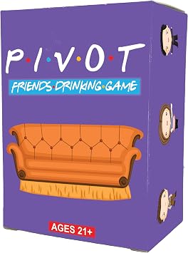 Pivot - The Friends TV Show Drinking Game - Fun Trivia Challenges for Fans of Friends - Test Your Knowledge or Take a Drink at Parties & Gatherings