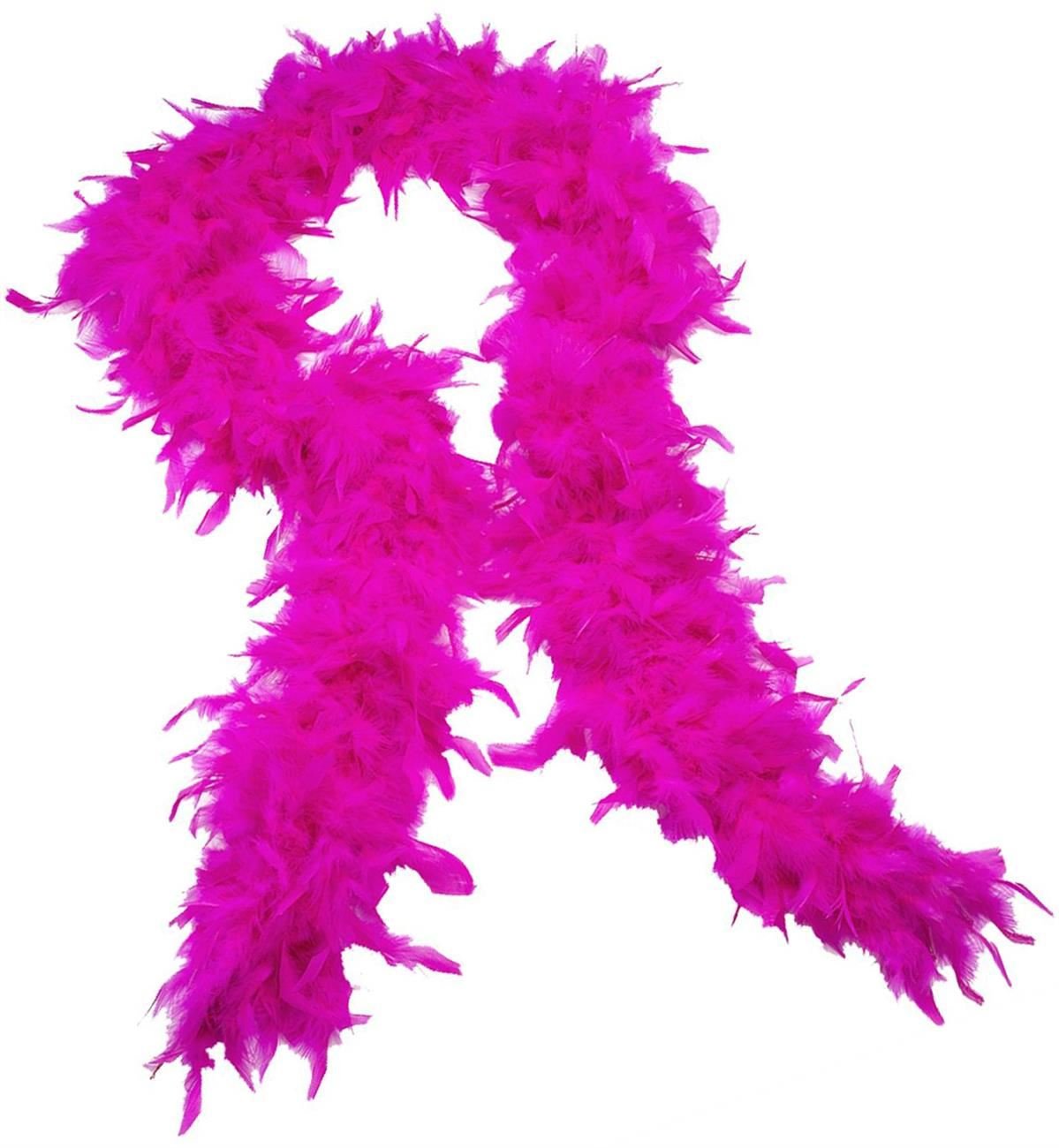 Shatchi Hot Pink 60G Thick Feather Boa 2M/6.6Ft Long Hen Night Accessories Fancy Dress Party Cosplay Flapper 1920S Burlesque Feathers Scarf