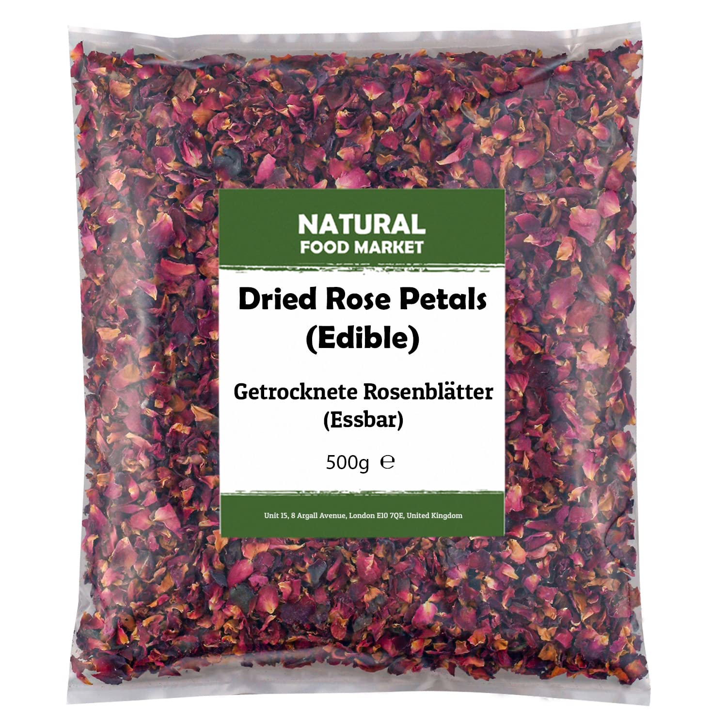 Buy Dried Edible Rose Petals 500g by Natural Food Market Online at