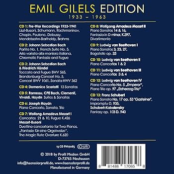 その他 Emil Gilels 3 [DVD] [Import] 6g7v4d0 THE UNRELEASED RECITALS AT THE CONCERTGEBOUW - The Lost