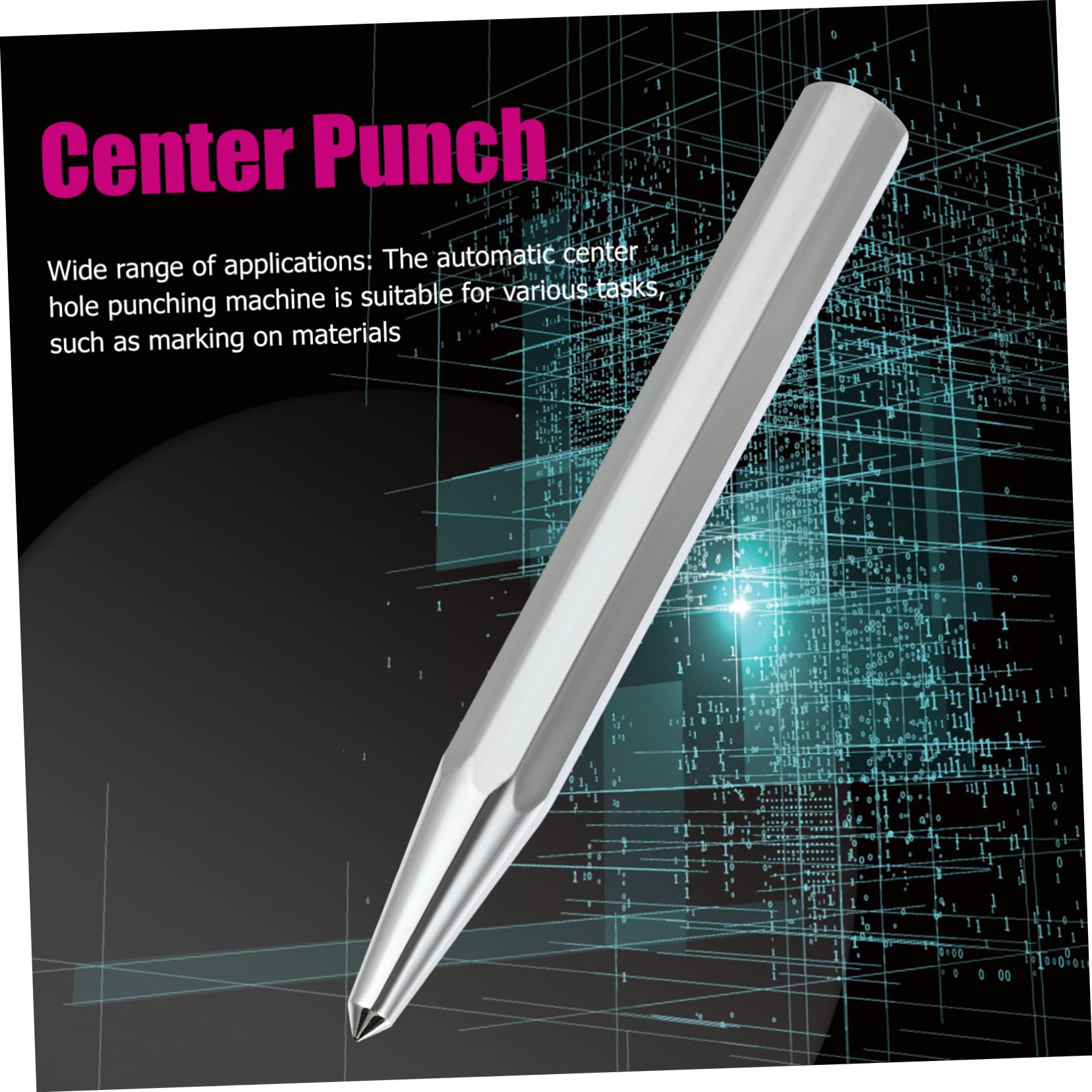 KALLORY Staking Punch Drift Pin Punch 2pcs High-carbon Steel Center Set Non-slip for Drilling