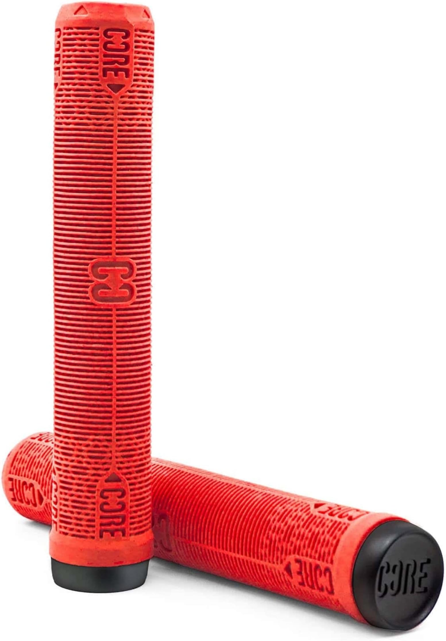 CORE Handlebar Grips for Bikes & Stunt Scooters Cycling Mountain Bike Super Soft Non Slip Longneck Grips Bar Ends Included Fits All Stunt Scooters and BMX Bikes