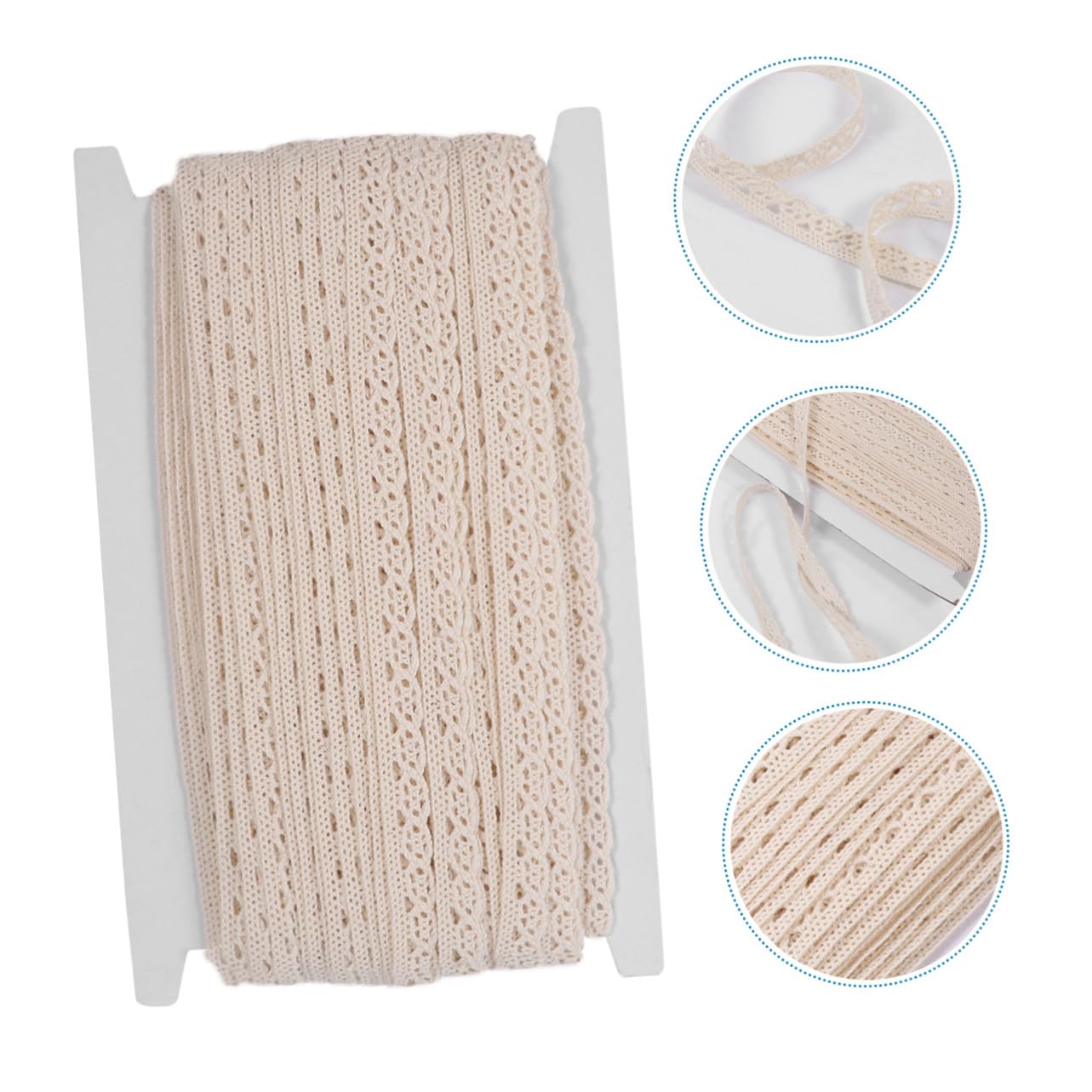 Operitacx 2rollos Encaje De Algodón Para Manualidades y Costura De Yardas Para Decoración De Cortinas y Ropa
