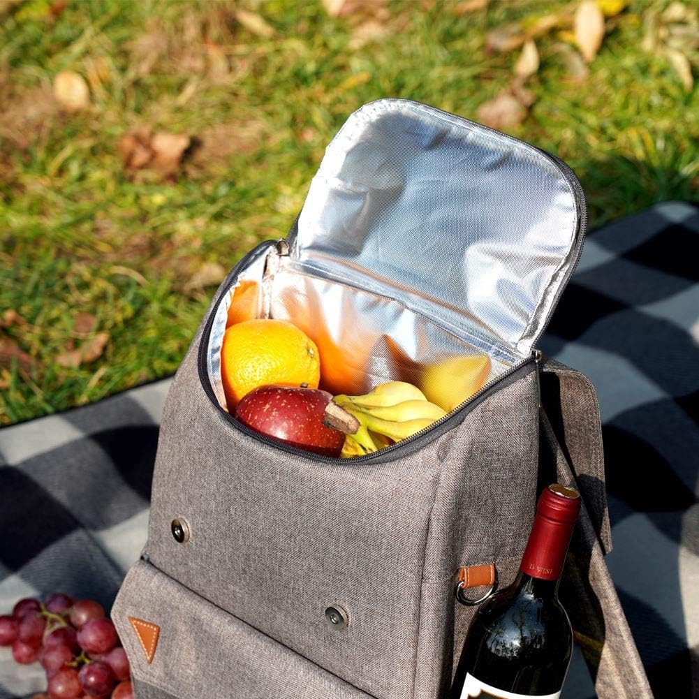 Buy HappyPicnic Insulated Picnic Backpack with Roomy Cooler Compartment