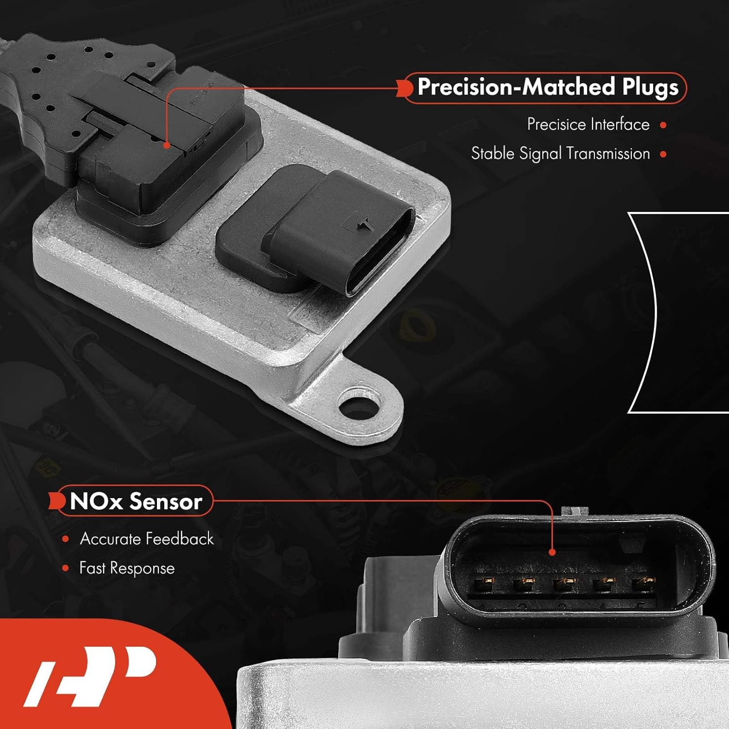 A-Premium Nitrogen Oxide NOx Sensor Compatible with Mercedes-Benz C180 2014-2018, C200 2014-2019, C250 2014-2018, C300, E220, E250, E350, GL320, GL350, ML280, ML300, ML320, ML350, R280, R300, R350