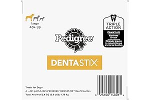 Pedigree Dentastix Medium Dog Dental Treats, 30+14 Free Beef Flavor Dental Sticks (44 Total)