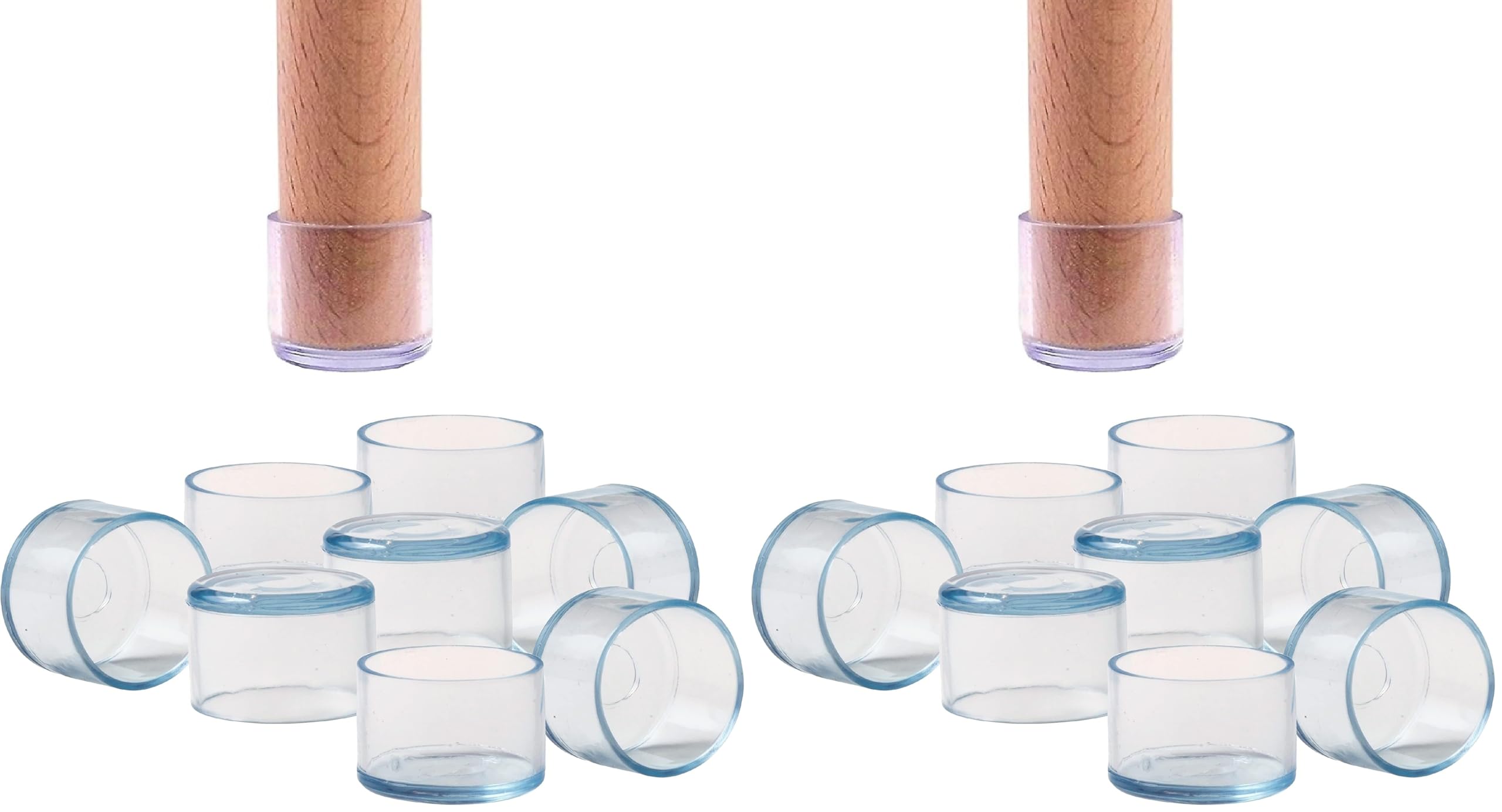 Casquettes en silicone anti-bruit pour pieds de chaises de 30 mm de diamètre