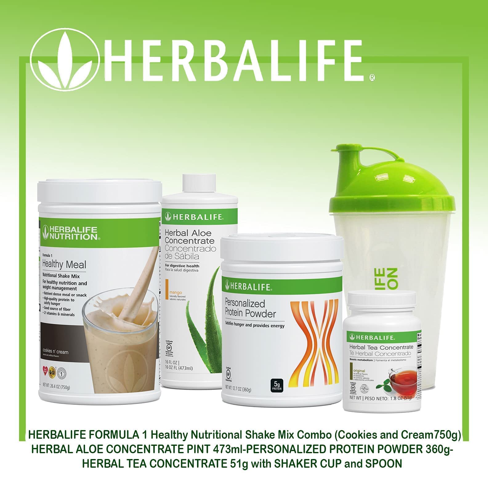 HERBALIFE COMBO FIVE FORMULA 1 Healthy Nutritional Shake Mix (Cookies