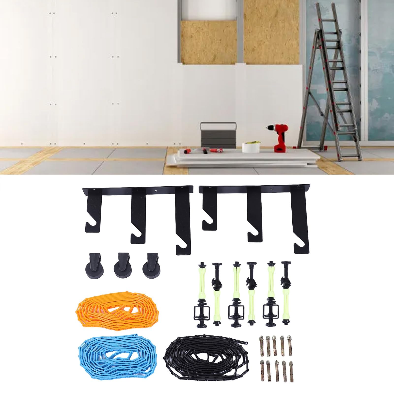 de Soporte Manual para Montaje en Pared con 3 Rodillos, 3 Ejes