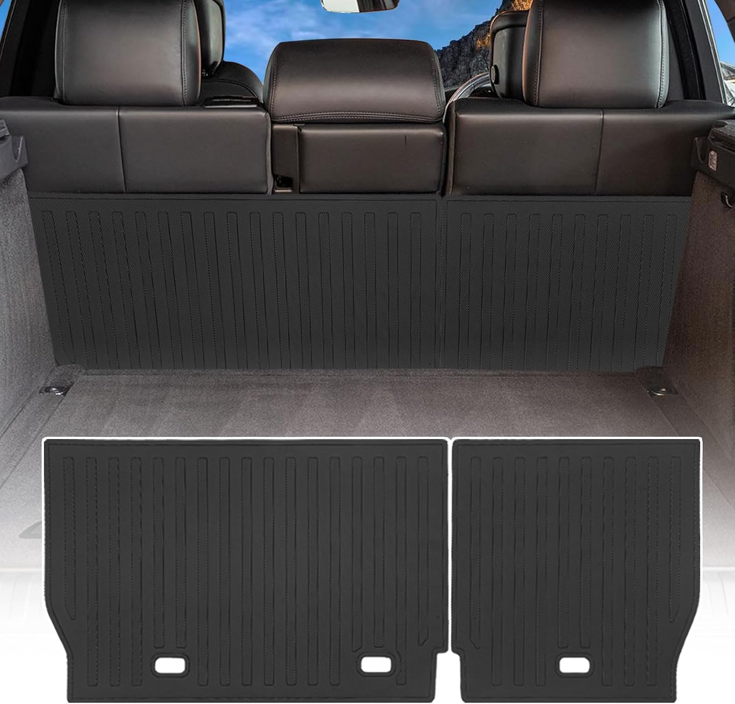 Rear Seat Back Cover Backrest Mat for Land Rover Ranger Rover Sport Accessories 2014-2022 with Velcro All Weather Split Dog Liner Pet Mat Protector Cargo Trunk Liner 2 PCS