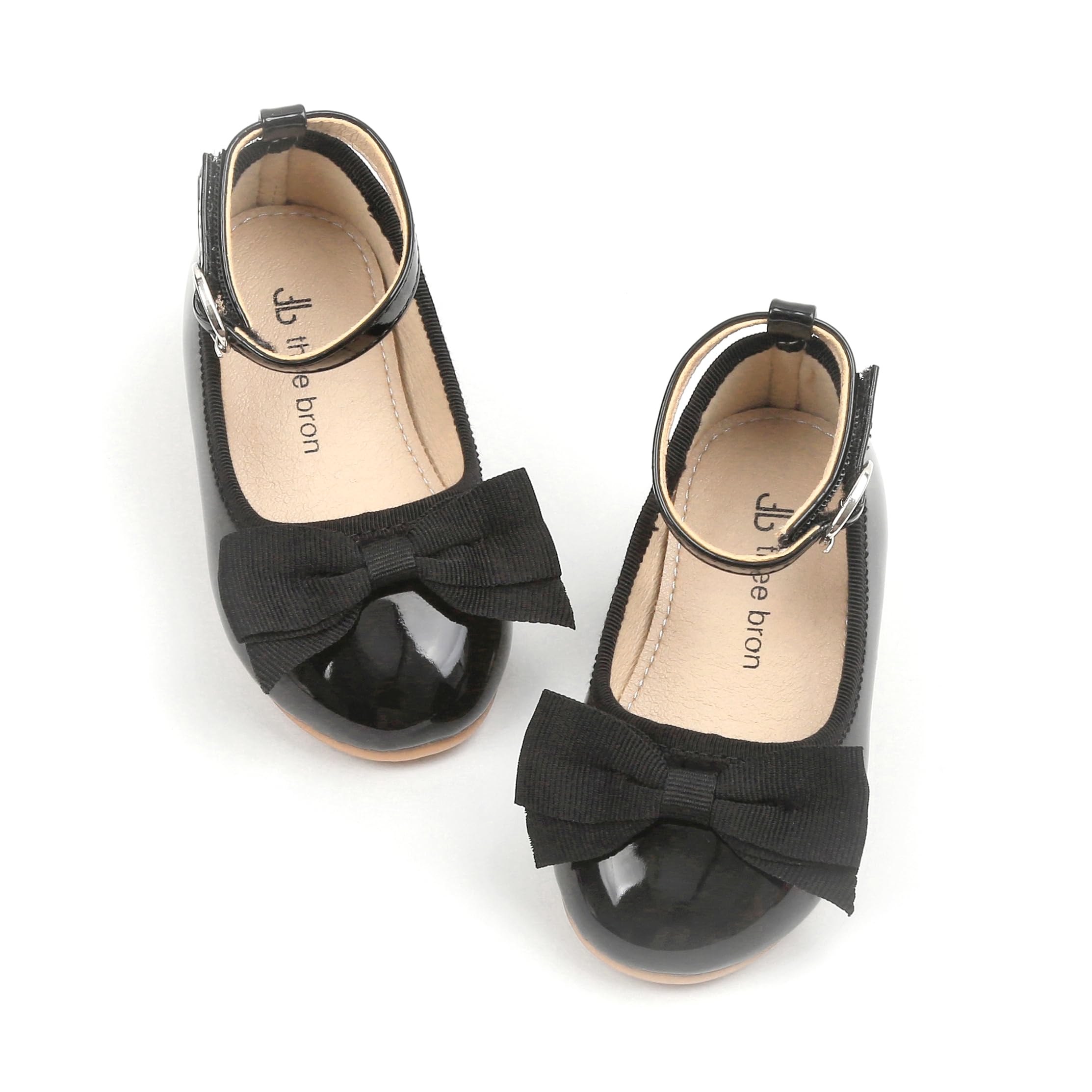 THEE BRON Girls Mary Jane Ballet Flats Toddler Flower Girls Dress Shoes for Party Wedding