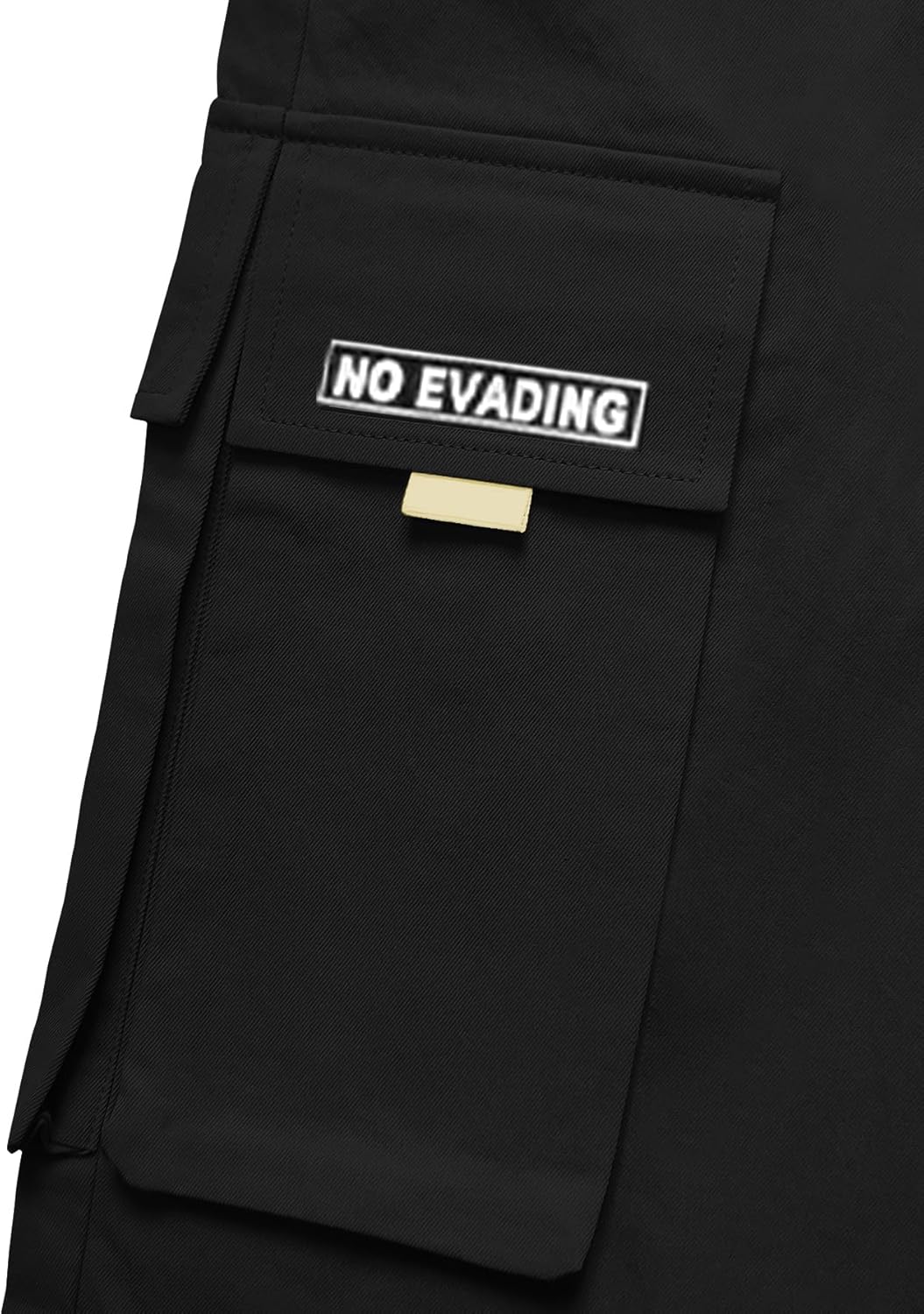 OYOANGLE Men's Casual Drawstring Elastic Waist Flap Pocket Letter Graphic Street Jogger Cargo Pants - Image 5