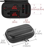 Vista 3 de Linkidea Estuche de viaje rígido con kit de afeitado para cuchillas de afeitar de mango corto y largo y accesorios, compatible con maquinillas