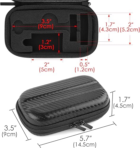 Miniatura 3 de Linkidea Estuche de viaje rígido con kit de afeitado para cuchillas de afeitar de mango corto y largo y accesorios, compatible con maquinillas de