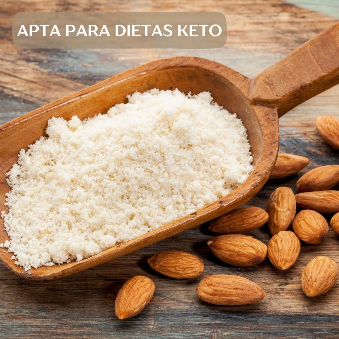 Harina de Almendra 100% Natural Molino de Zafra | Almendra Molida | SIN Gluten | Harina de Almendras 1kg Keto Ideal para Repostería Saludable y Dieta Keto | Rica en Proteínas y Fibra