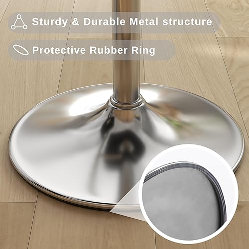 Miniatura 7 de Juego de 2 taburetes de bar de terciopelo con anillo giratorio de león para encimera de cocina, taburetes de bar tapizados con cabeza de clavo, Gris