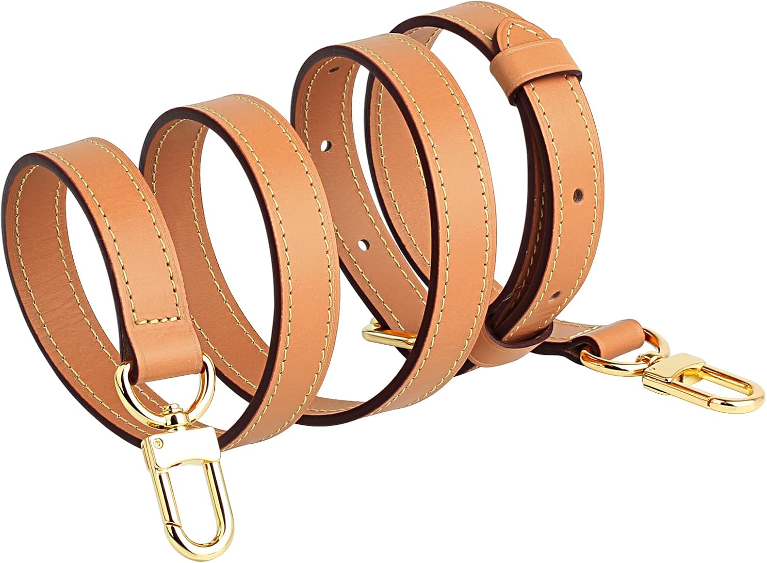 jiesinlov Vachetta Leather Bag Strap Replacement Adjustable,Purse Shoulder Straps Crossbody for Handbag (Dark Beeswax-Width:0.70in) - Image 4