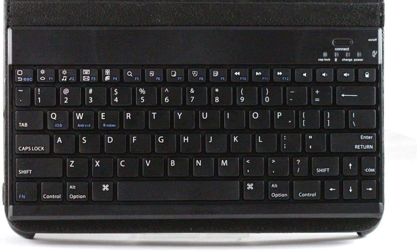 Navitech Black Bluetooth Keyboard Case Compatible with Wallmart Onn Android 10.1" Tablet