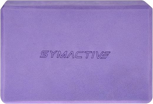 Amazon Brand - Symactive High Density Premium EVA Foam Yoga Block for Strength, Balance, and Flexibility, Odour Resistant,...