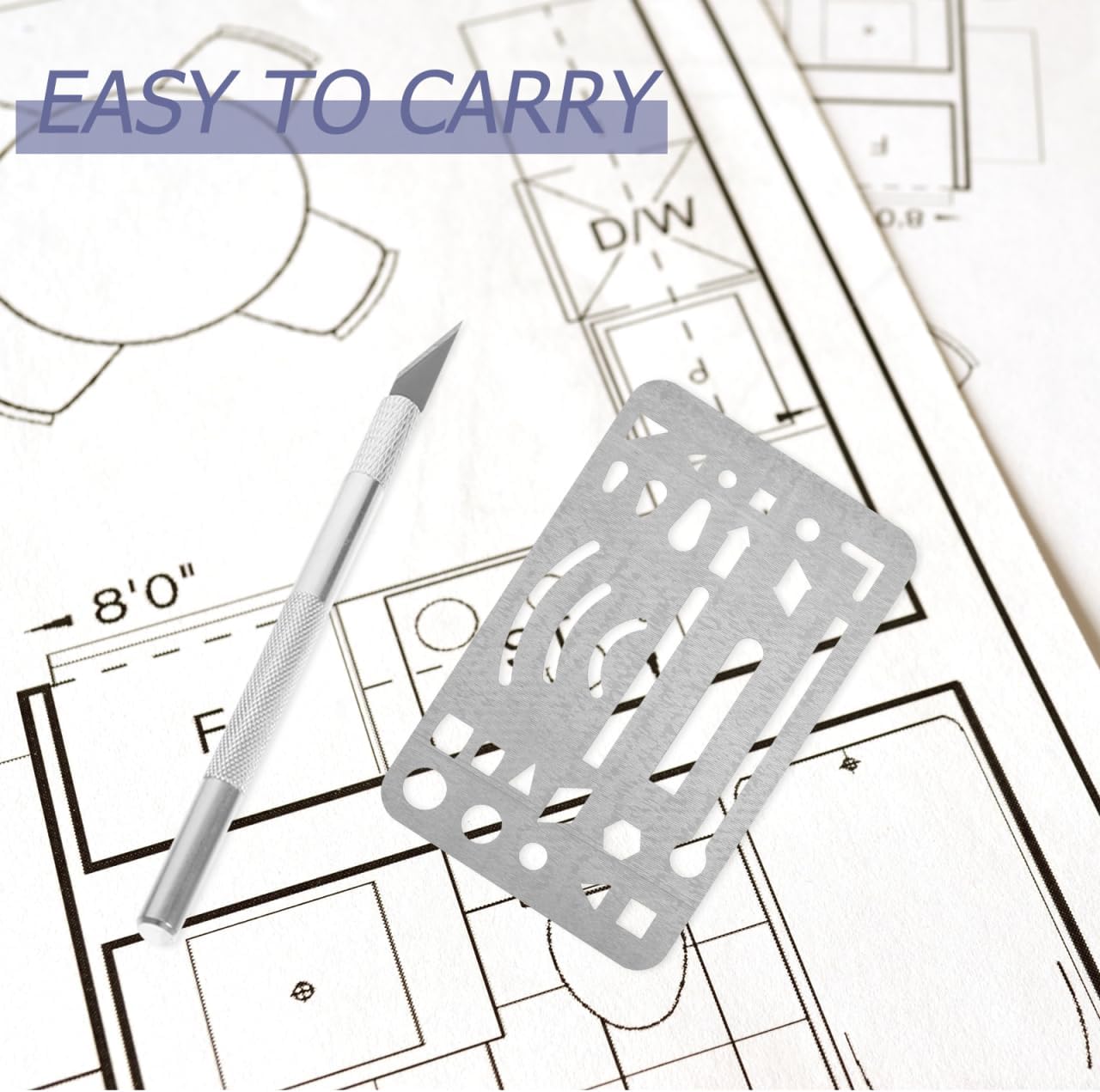 3Pcs Erasing Shield Stainless Steel Drawing Drafting Templates with Rounded Corners for Precise Controlled Erasing in Art and Craft Projects
