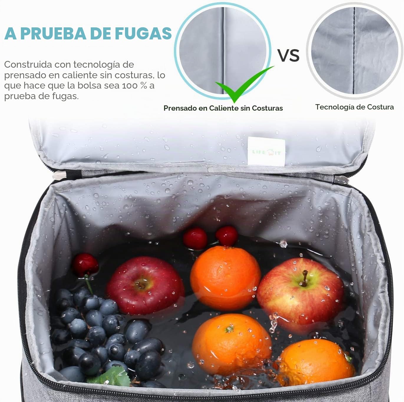 28L Mochila de Refrigeración,Mochila Nevera Bolsa Térmica Porta Alimentos Mochila Grande Suave para la Playa/Picnic/Barbacoa/Camping/Fiesta（Gris）