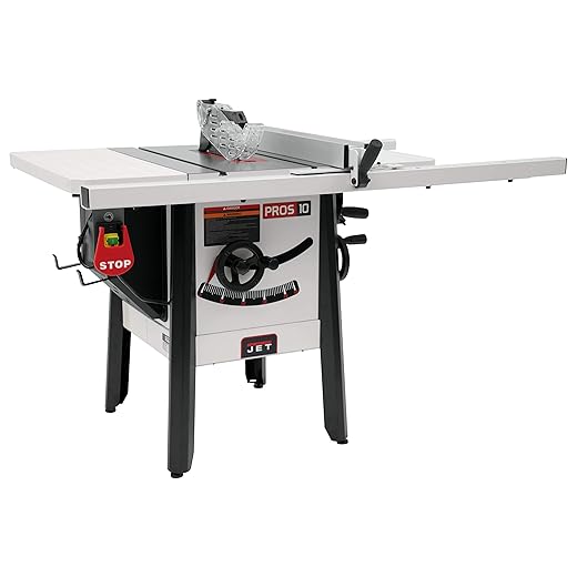 JET JPS-10 ProShop II 10-Inch Table Saw with Steel Wings, 30-Inch Rip, 1-3/4HP, 1Ph 115V (725004K)
