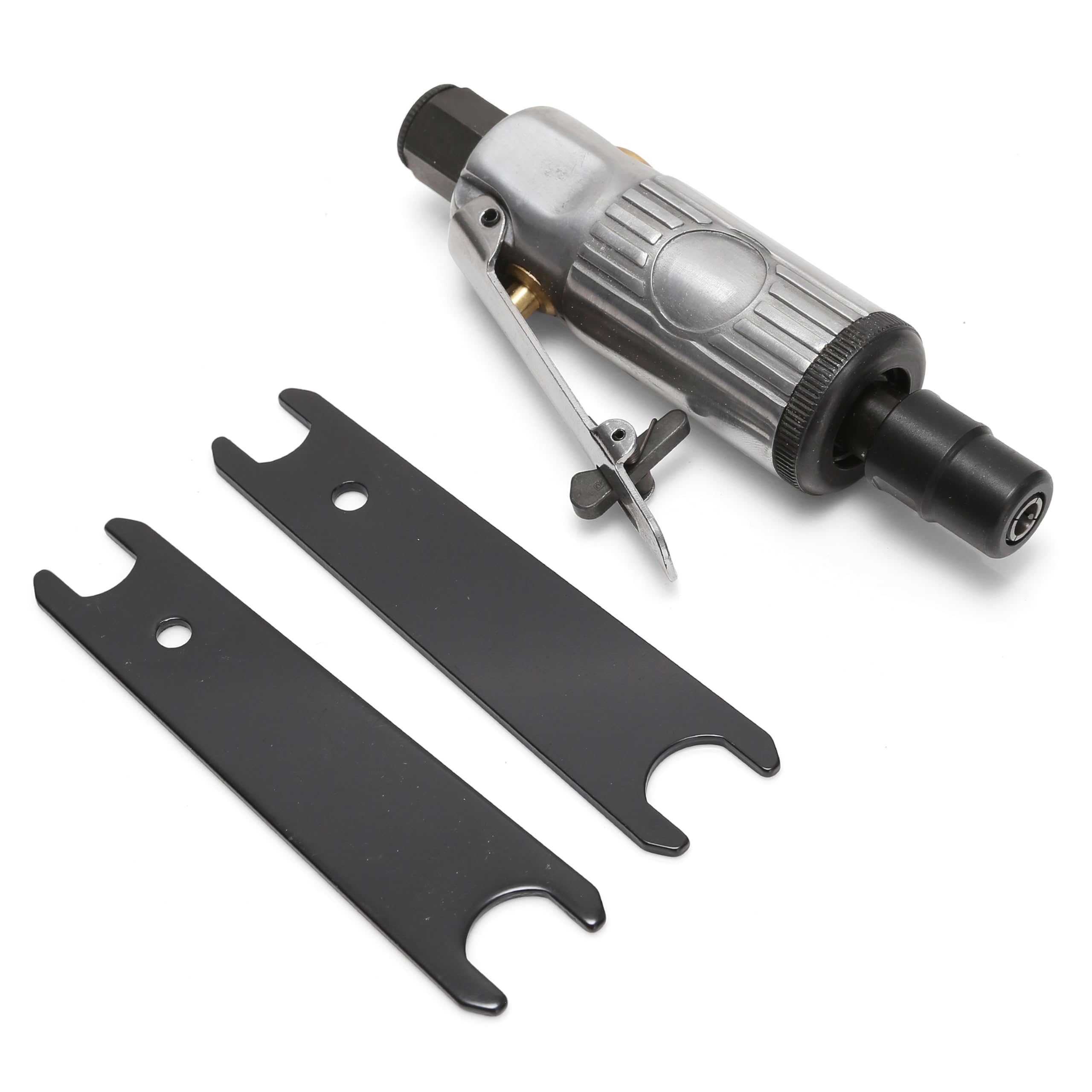 OEMTOOLS 25761 3 Inch Mini Die Grinder, Compact Pneumatic Grinder Precision Tool With Throttle Lock and Silencer, 26,000 Free Speed Air Sander Tool, Includes 2 Wrenches