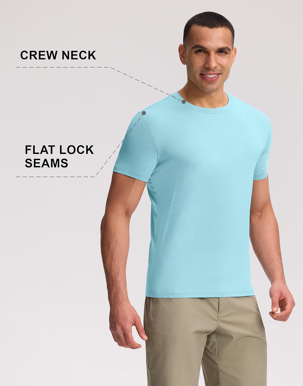 Pioneer Camp Mens Bamboo Viscose T Shirt Ultra Soft Plain Tshirts for Men Cooling Crew Neck Casual Basic Tee Shirt Undershirt - Image 6