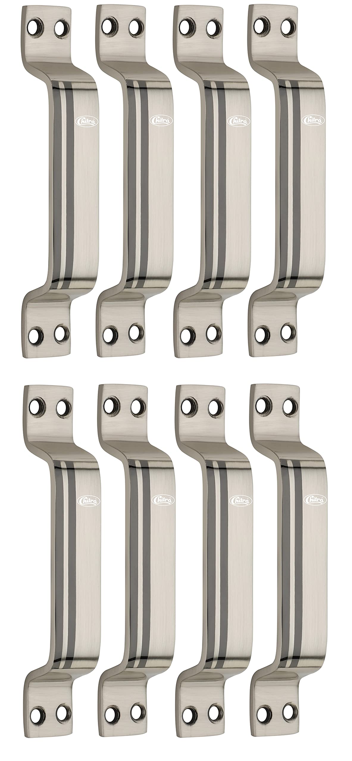 Chitra Excent Series Stainless Steel Door/Cabinet Handles Pack of 8 (6 Inch, Black Silver) (B0993M2D2Q) Amazon Price History, Amazon Price Tracker