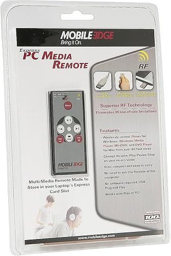 Mobile Edge Control remoto inalámbrico para PC, compatible con Apple Mac y compatible con Windows XP, Vista y Windows 7, USB Plug and Play, MEAPE3