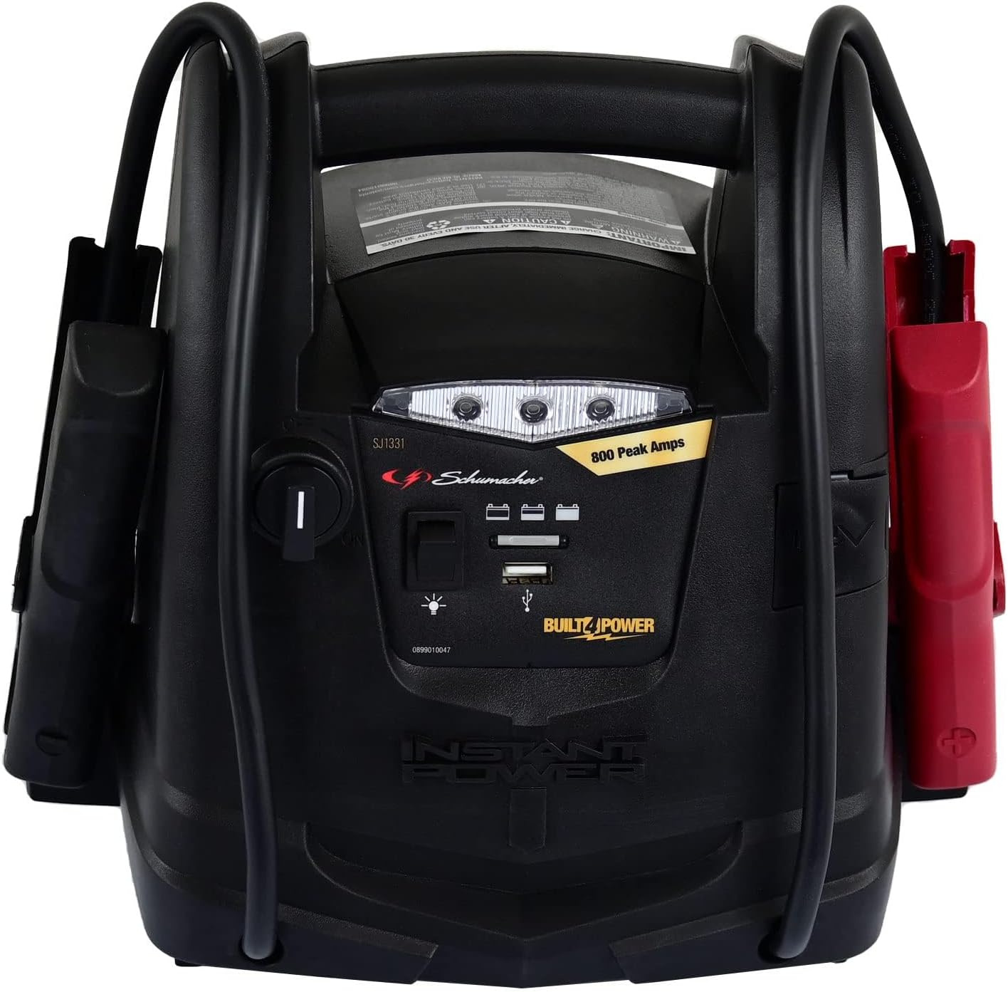 800A Car Battery Jump Starter and Portable Power Station, 4-in-1 Solution, 150-PSI Air Compressor, USB & DC Charging, for 12V Power Sport, Automotive, and Marine Batteries, SJ1331