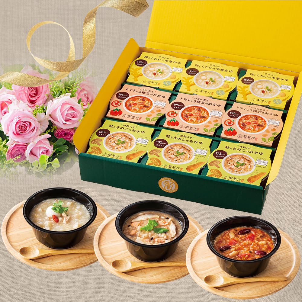 Amazon.co.jp: お粥専門店 粥餐庁 カップ粥 (ギフト用 / 9個入 3種×3個