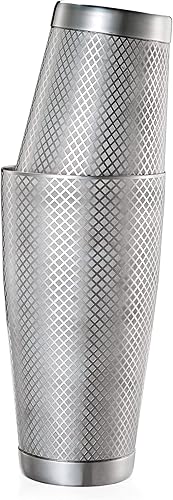 Miniatura 3 de Juego de coctelera de celosía de diamante, acero inoxidable