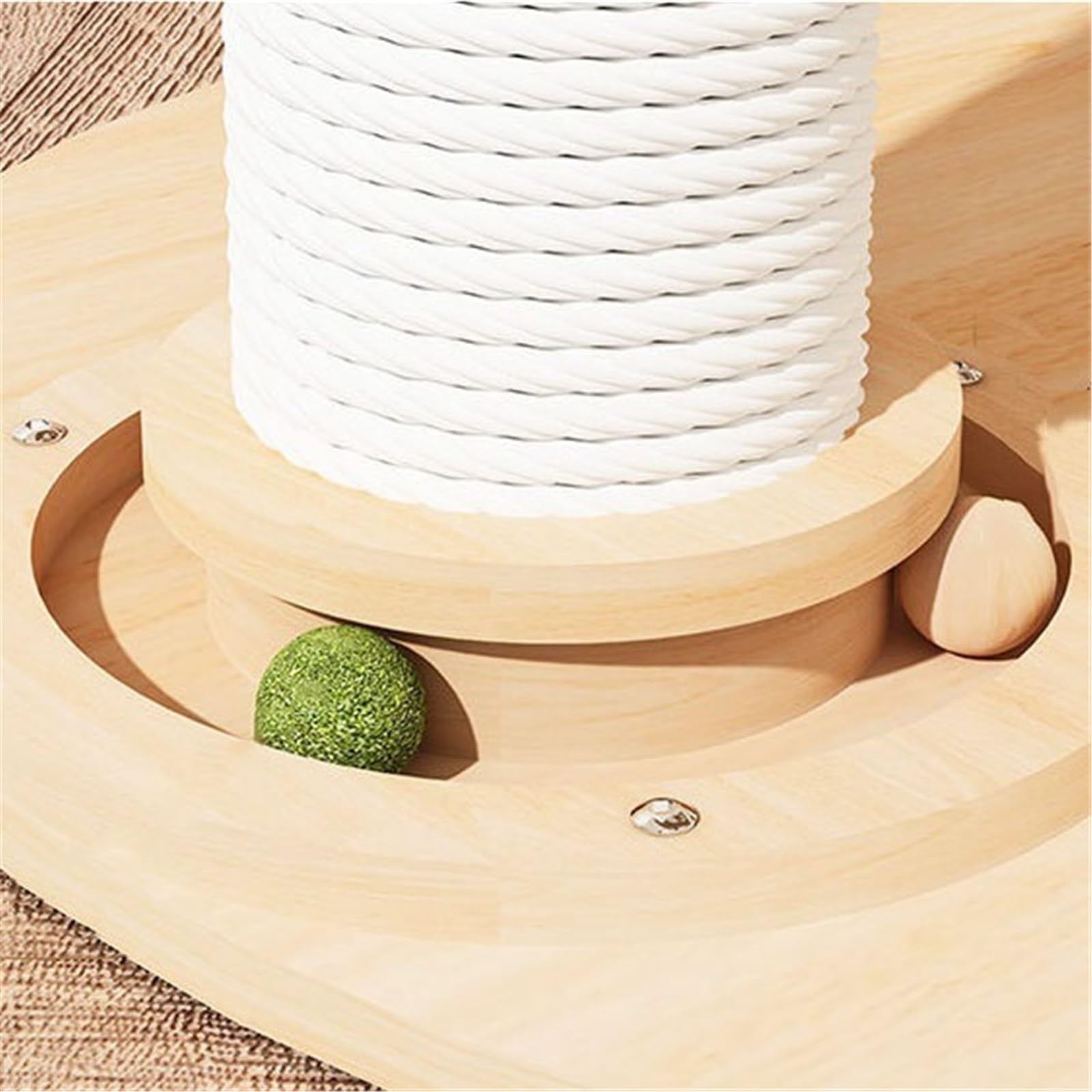 Kratzbaum-Turm Kratzbaum mit Bett, vollständig Sisal umwickelten Säulen und Spielzeugball Für drinnen
